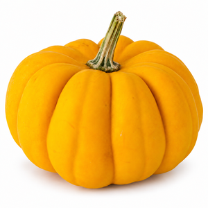 Yellow Mini Pumpkin whole pumpkin on a white background